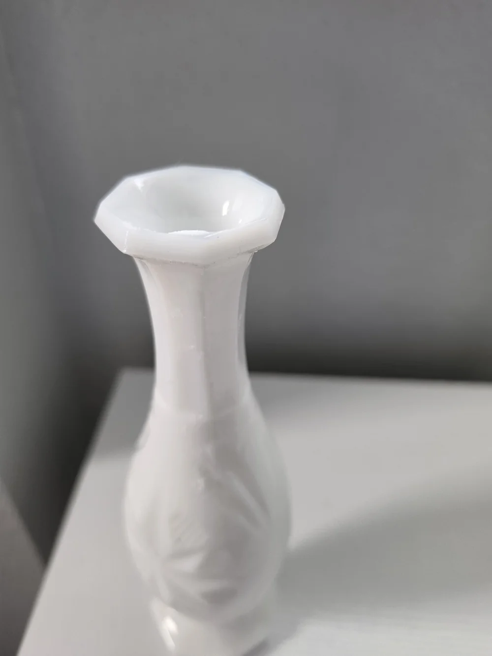 White Decorative Glass Bud Vase - Classic Home Accent
